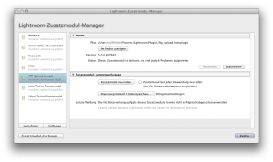 Lightroom Zusatzmodul-Manager